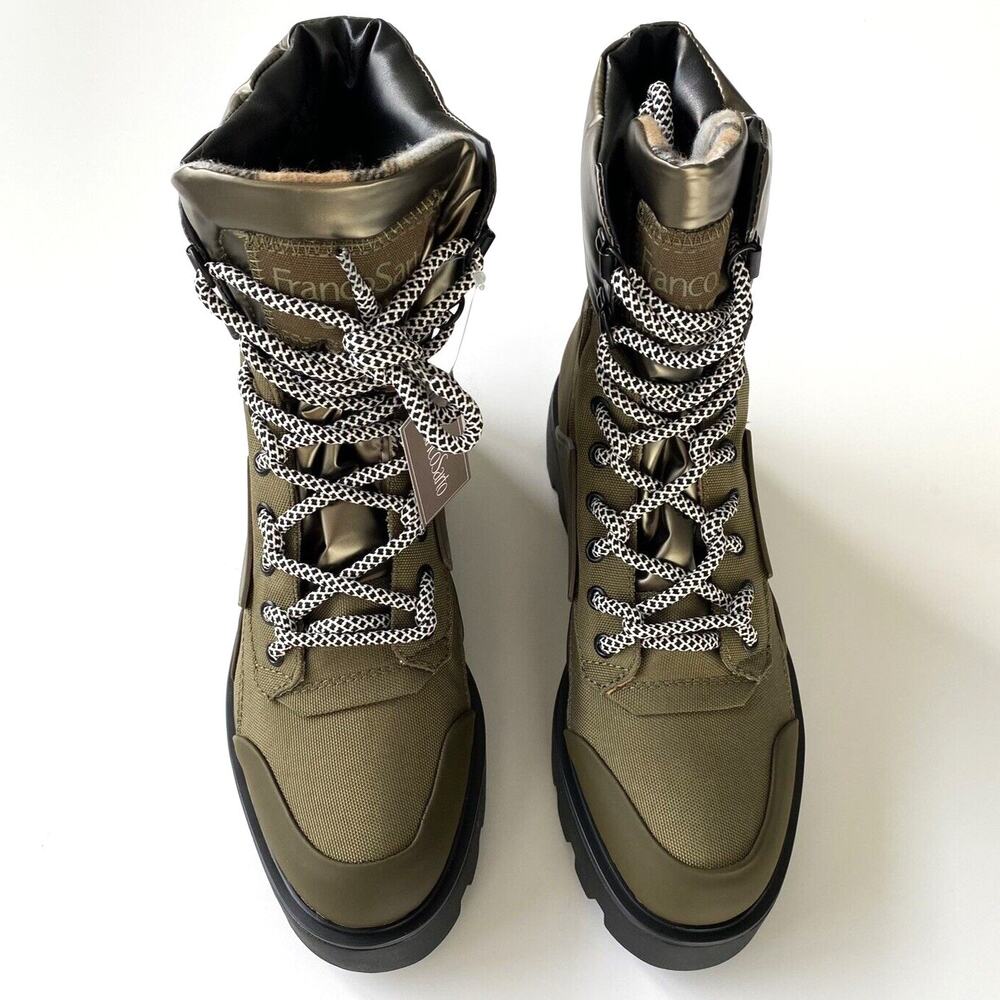 Franco Sarto Women Khaki Balin Outdoors Lace-up Ankle Hiking Boots Size 8.5M - Picture 6 of 7